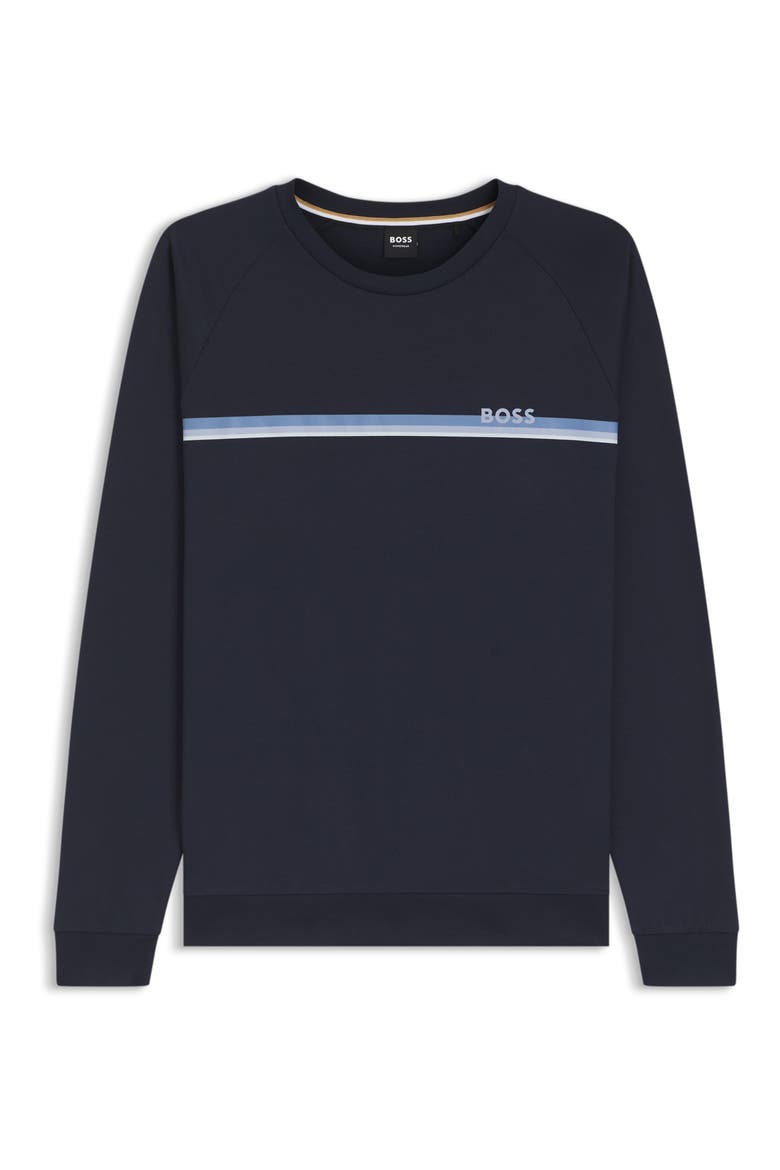 Authentic Stripe Sweatshirt, Alternate, color, DARK BLUE
