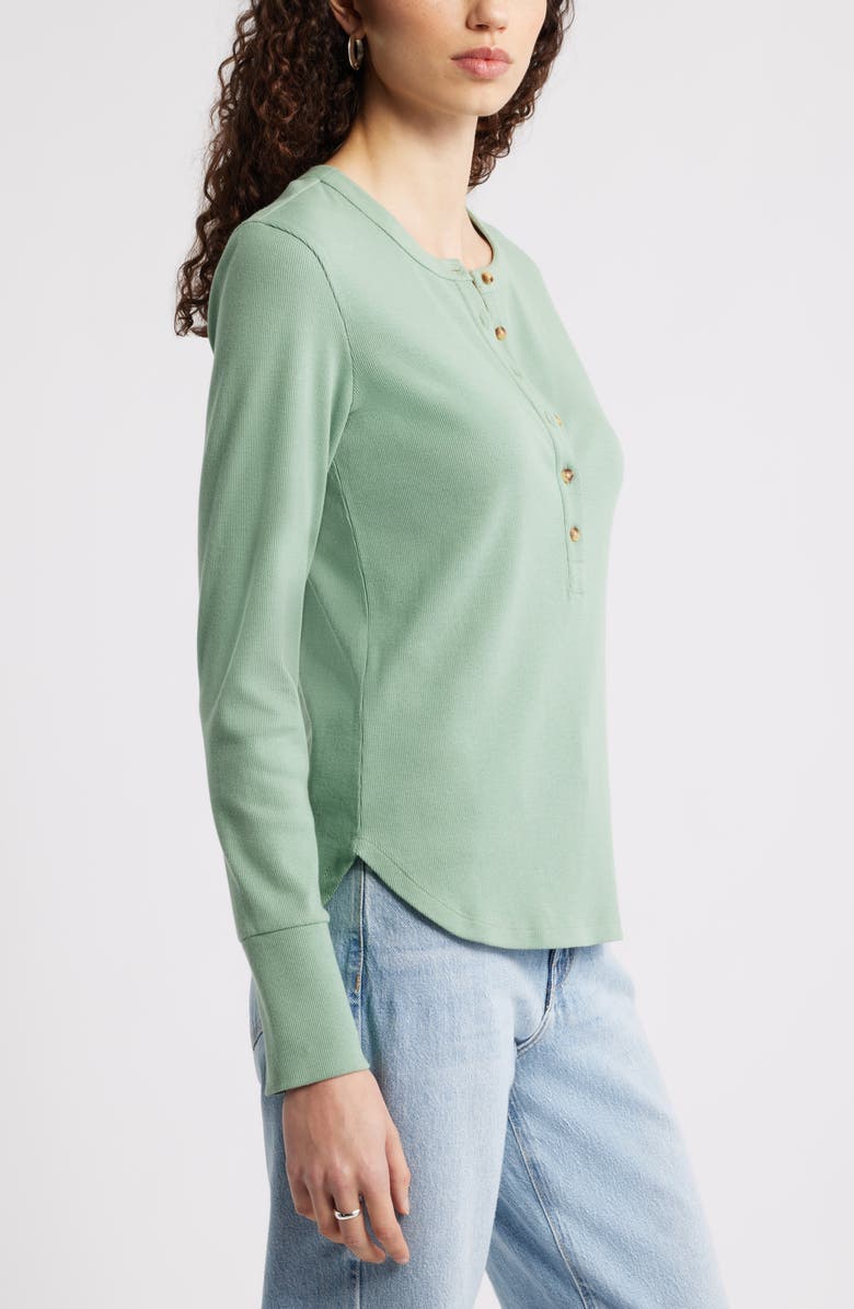 Caslon<sup>®</sup> Rib Henley, Alternate, color, Green Hedge