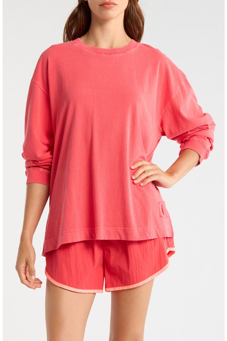 FP Movement Hustle Layer Knit Top, Main, color, GRAPEFRUIT