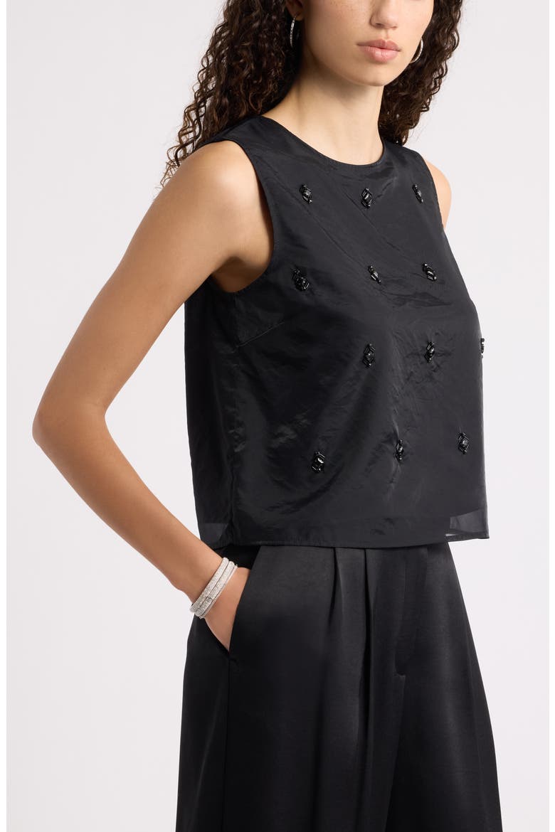 Embellished Tank, Alternate, color, BLACK