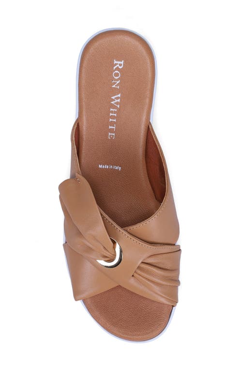 Ron White Patrika Platform Wedge Slide Sandal In Caramel