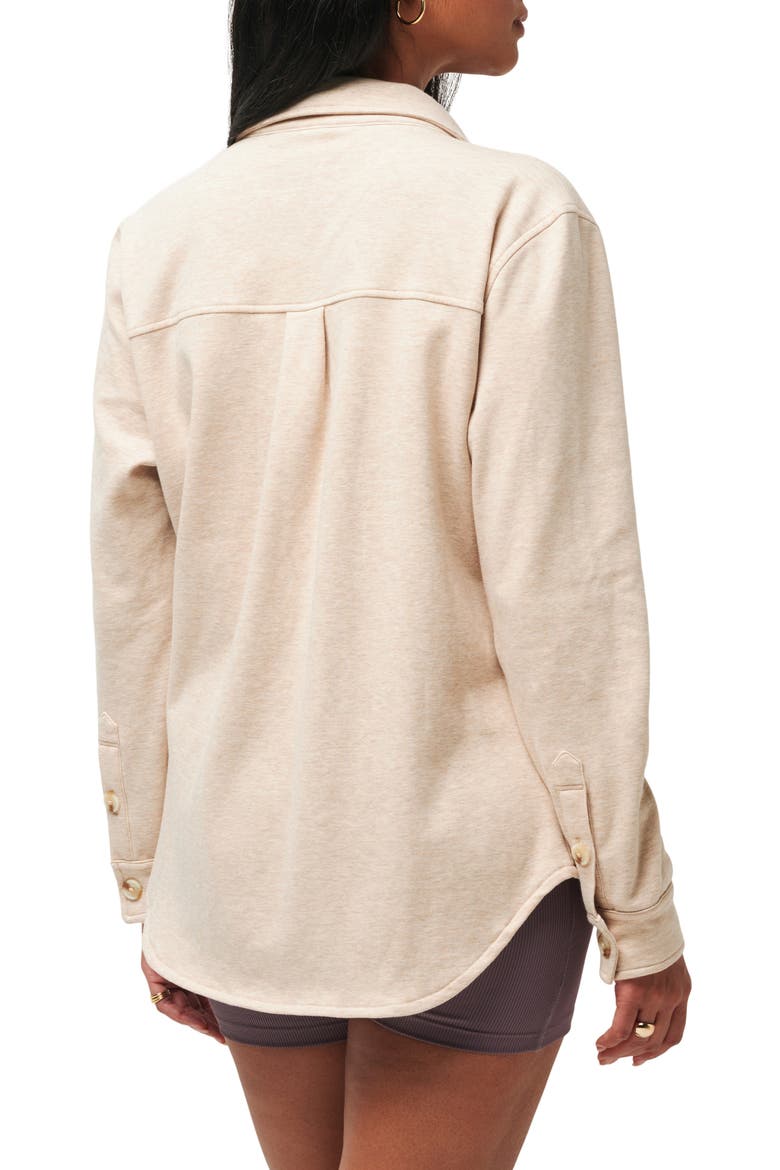 Cloud Jersey Shacket, Alternate, color, HEATHER NATURAL