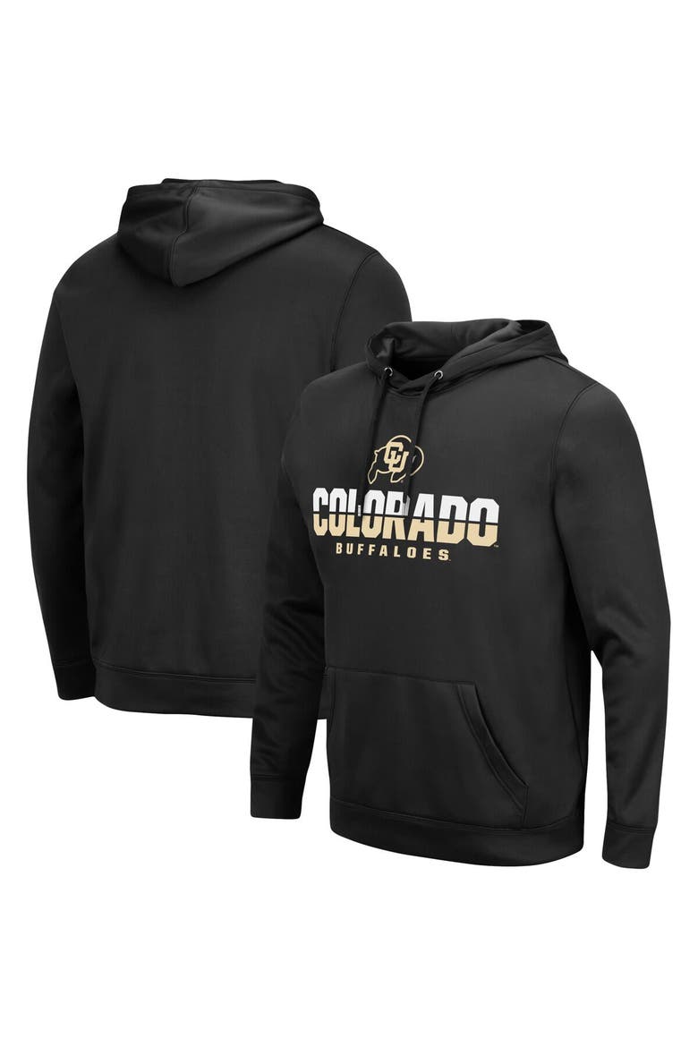 Men's Colosseum Black Colorado Buffaloes Lantern Pullover Hoodie, Main, color, Black