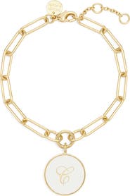Brook and York Callie Initial Enamel Pendant Bracelet