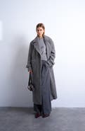 Topshop Chuck On Longline Brushed Coat