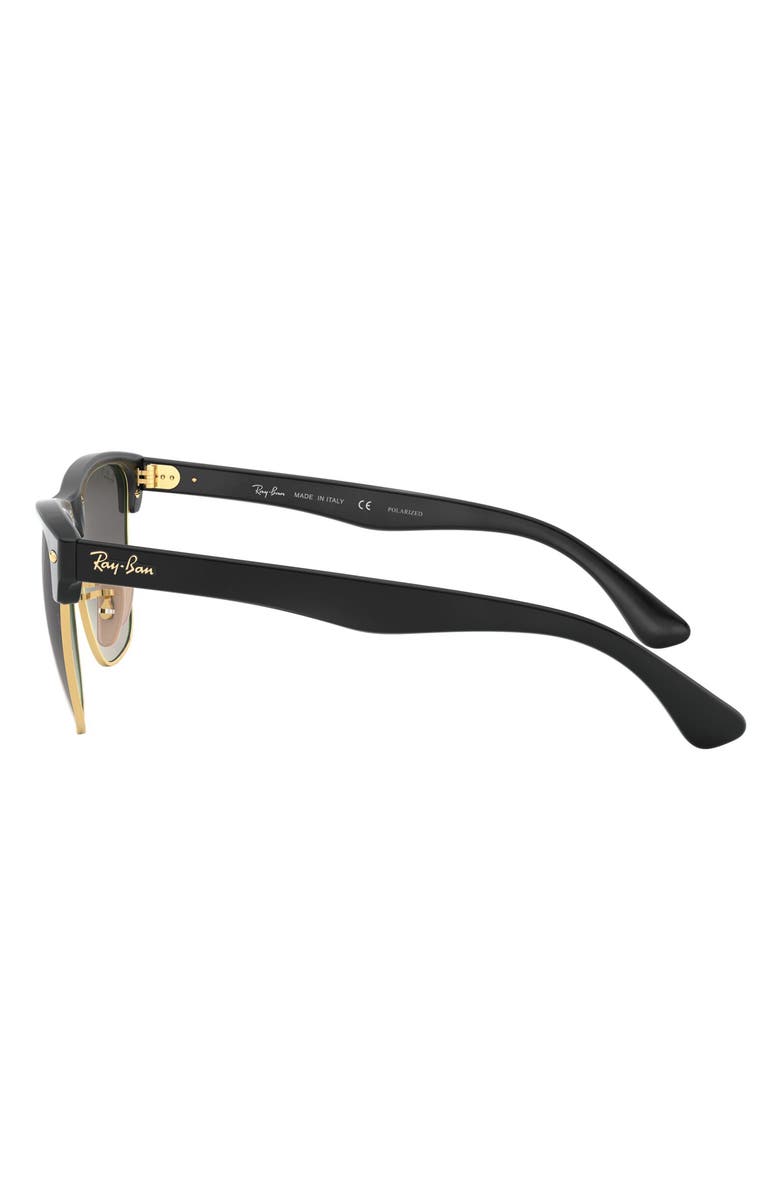Ray-Ban Clubmaster Flash 57mm Polarized Sunglasses, Alternate, color,