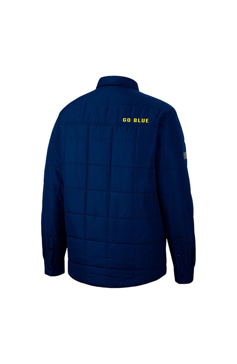 COLOSSEUM Men's Colosseum Navy Michigan Wolverines Detonate Quilted Full-Snap Jacket, Alternate, color, 