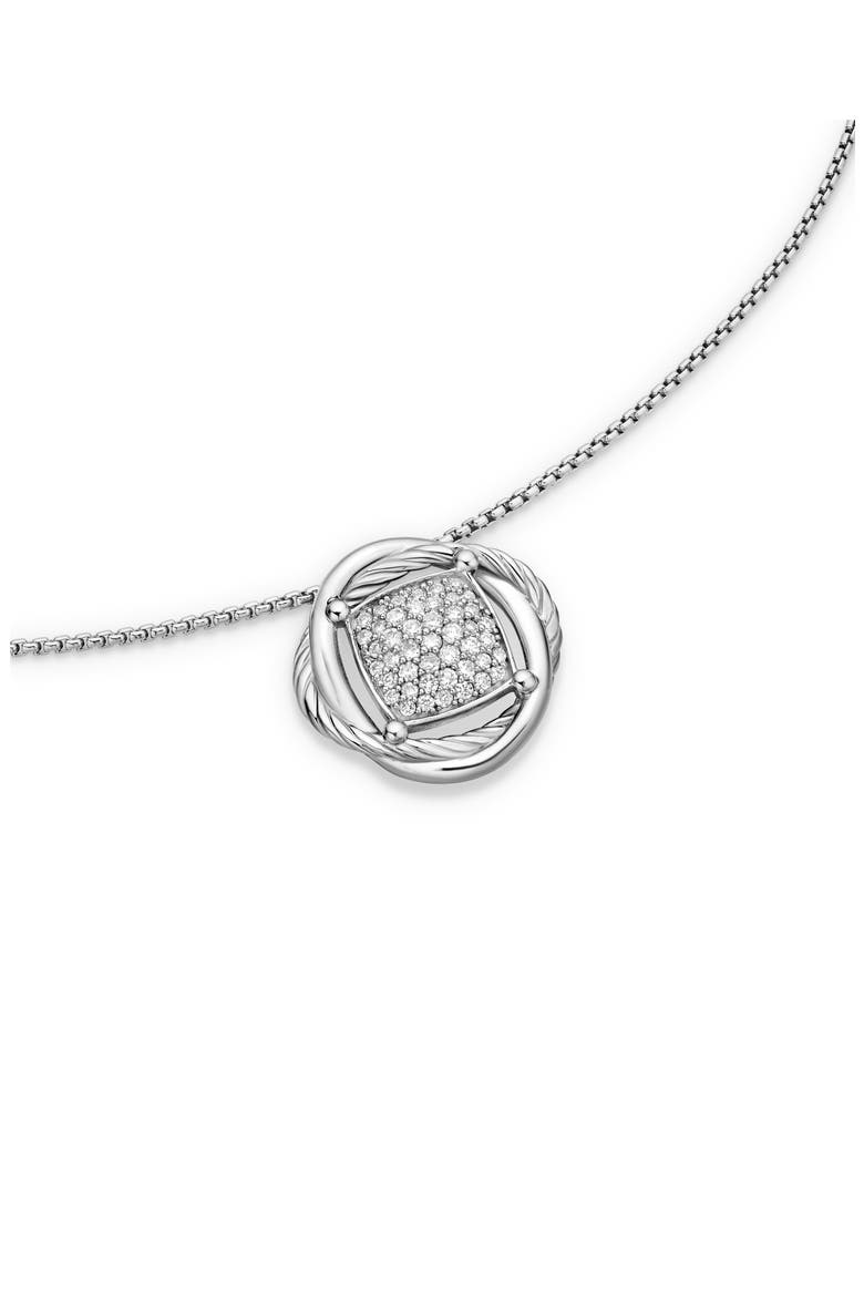 Infinity Pendant with Diamonds on Chain, Alternate, color, DIAMOND