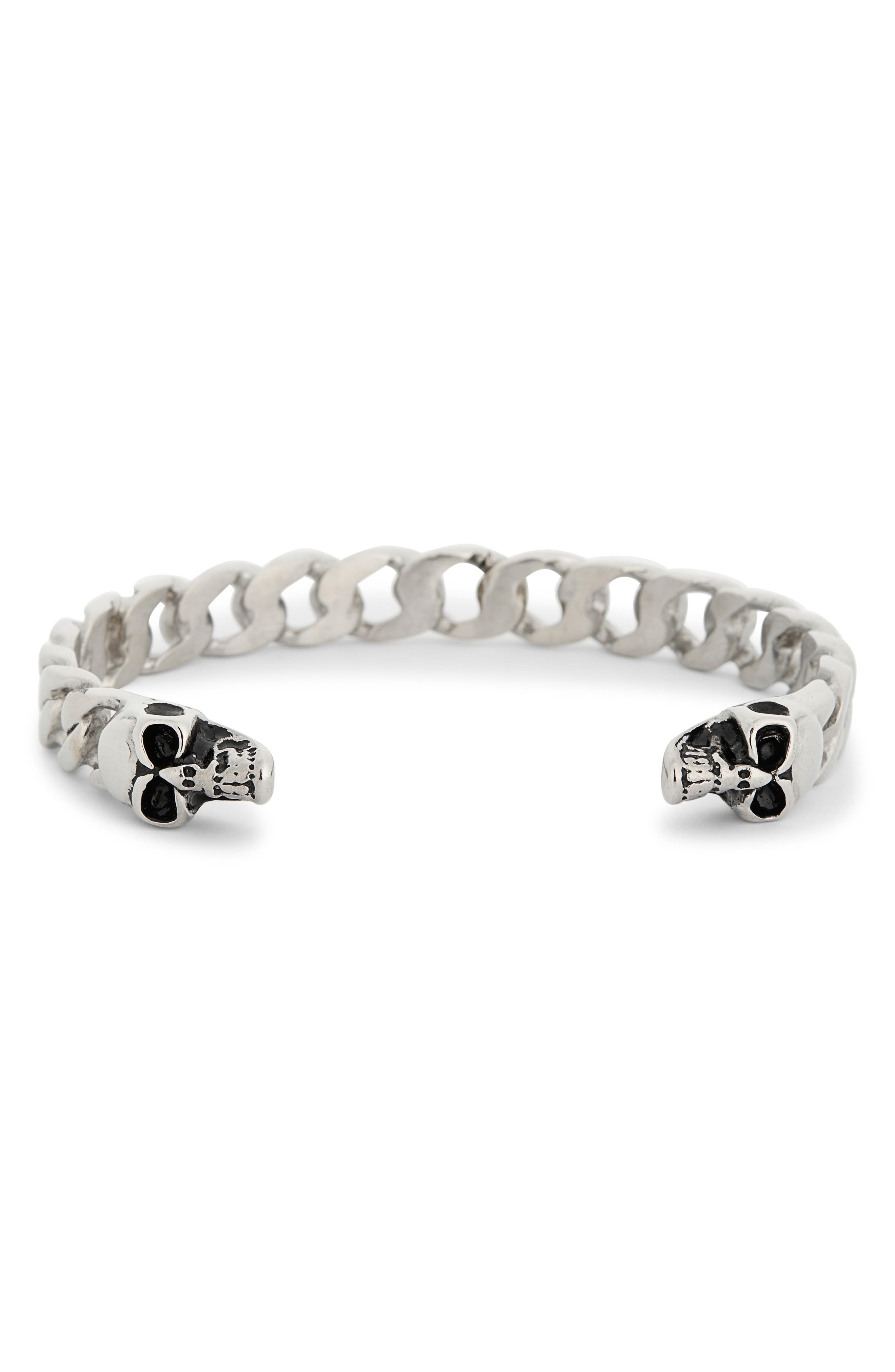 EYE CANDY LOS ANGELES Men's Khalid Opposing Skull Cuff Bracelet