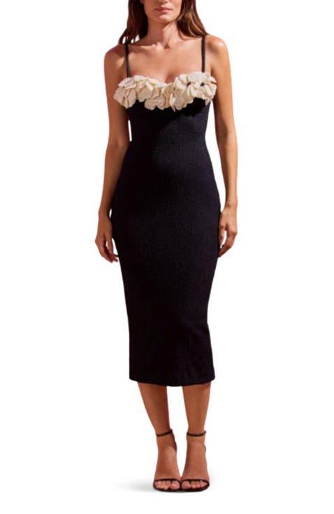 Breeze Jacquard Colorblock Midi Dress