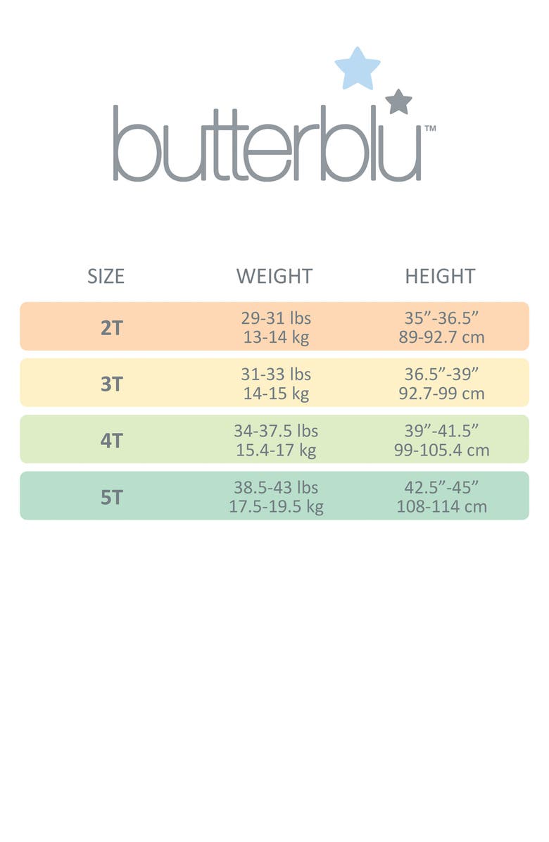 BUTTERBLU Kids' London Long Sleeve Organic Cotton Assorted 5-Pack T-Shirts, Alternate, color,