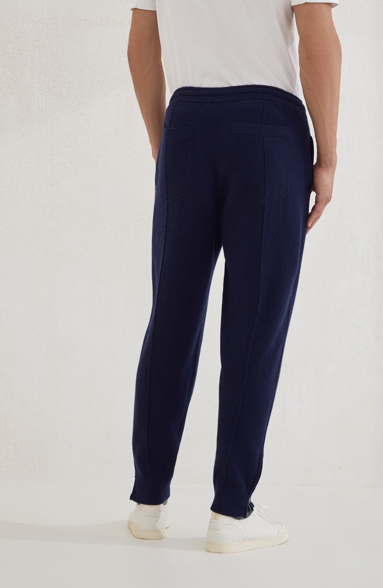 Brunello Cucinelli Double knit trousers, Alternate, color, Marine Blue