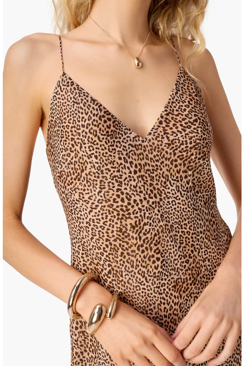 Raven Leopard Print Silk Chiffon Dress, Alternate, color, LEOPARD