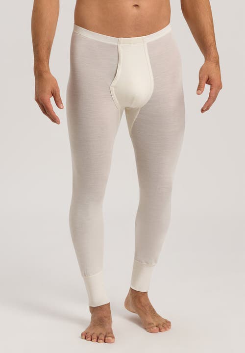 Hanro Woolen Silk Longleg In Cygne