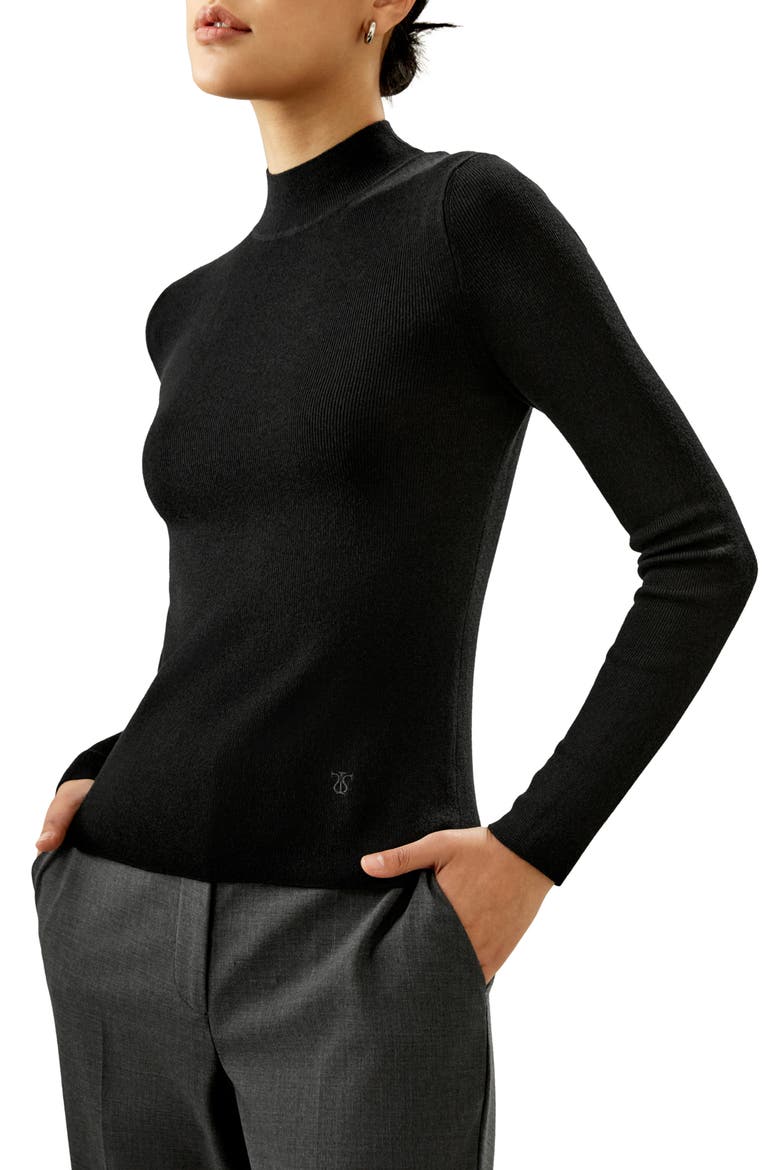 Women's Essential Cashmere Blend Sweater Top, Main, color, Black