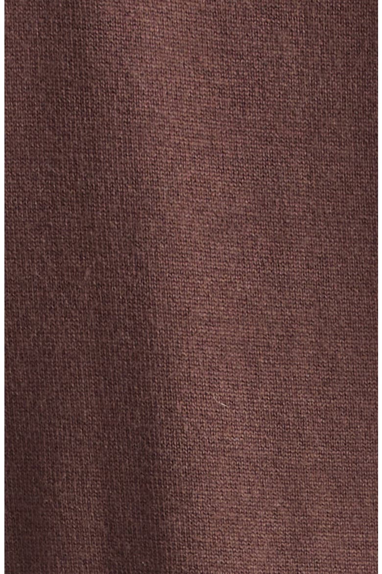 Vika Short Sleeve Merino Wool Sweater, Alternate, color, WALNUT/ JET