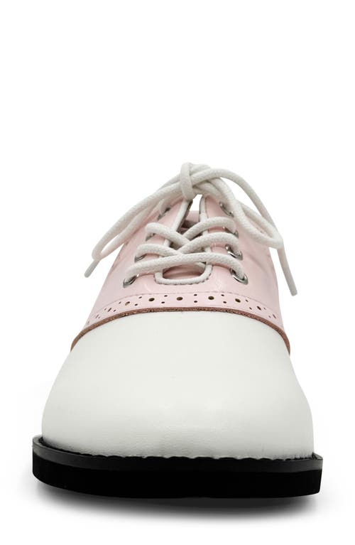 Chelsea Crew Rizzo Colorblock Derby In Pink And White Pu