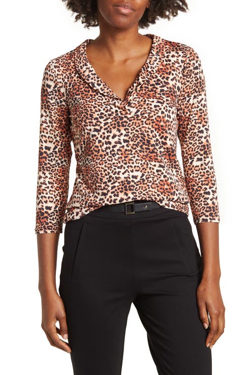 Three Quarter Shawl Collar Blouse