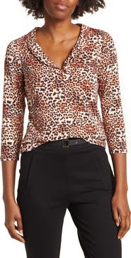 BY DESIGN Three Quarter Shawl Collar Blouse