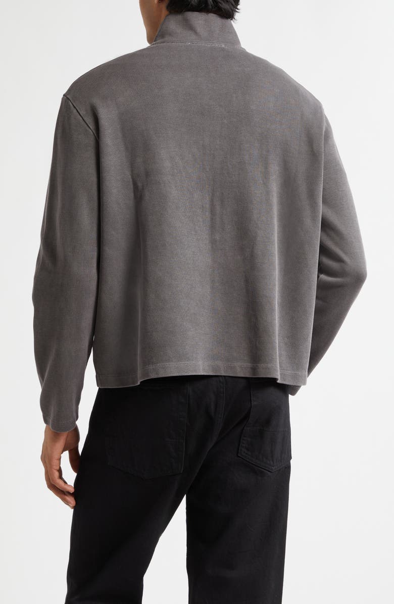 OUR LEGACY Shrunken Rib Full Zip Sweatshirt, Alternate, color, Worn Graphite Athletic Rib