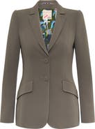 Maison Common Classic Blazer With Sharp Shoulders in graphic zebra print