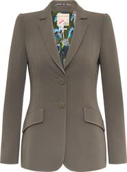 Maison Common Classic Blazer With Sharp Shoulders in graphic zebra print