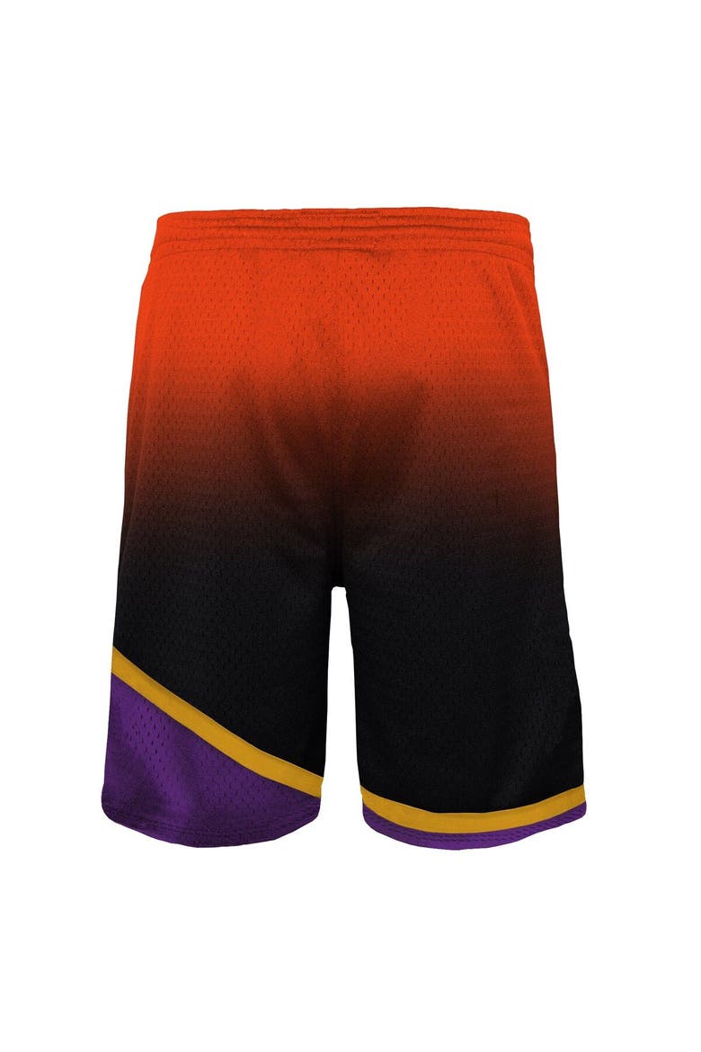 Youth Mitchell & Ness Orange/Black Phoenix Suns 1996/97 Hardwood Classics Fadeaway Reload 3.0 Swingman Shorts, Alternate, color, Orange