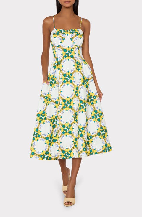 Ivette Print Sleeveless Linen & Cotton Maxi Dress