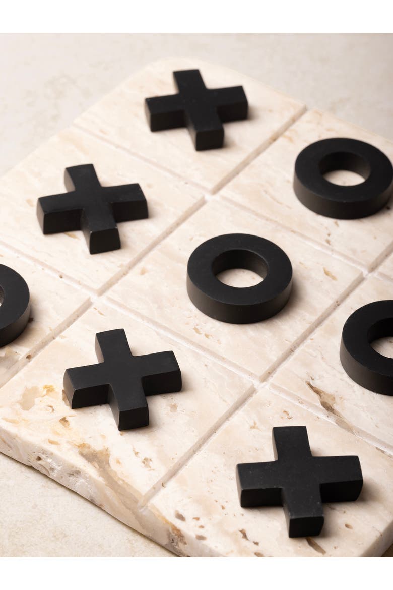 Monty Marble Tic Tac Toe Set, Alternate, color, Beige
