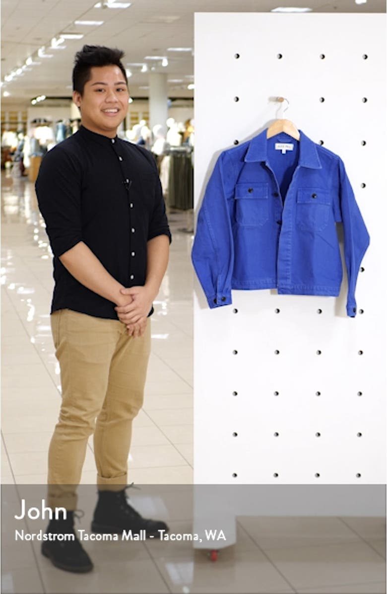 Washed Denim Crop Work Jacket, sales video thumbnail
