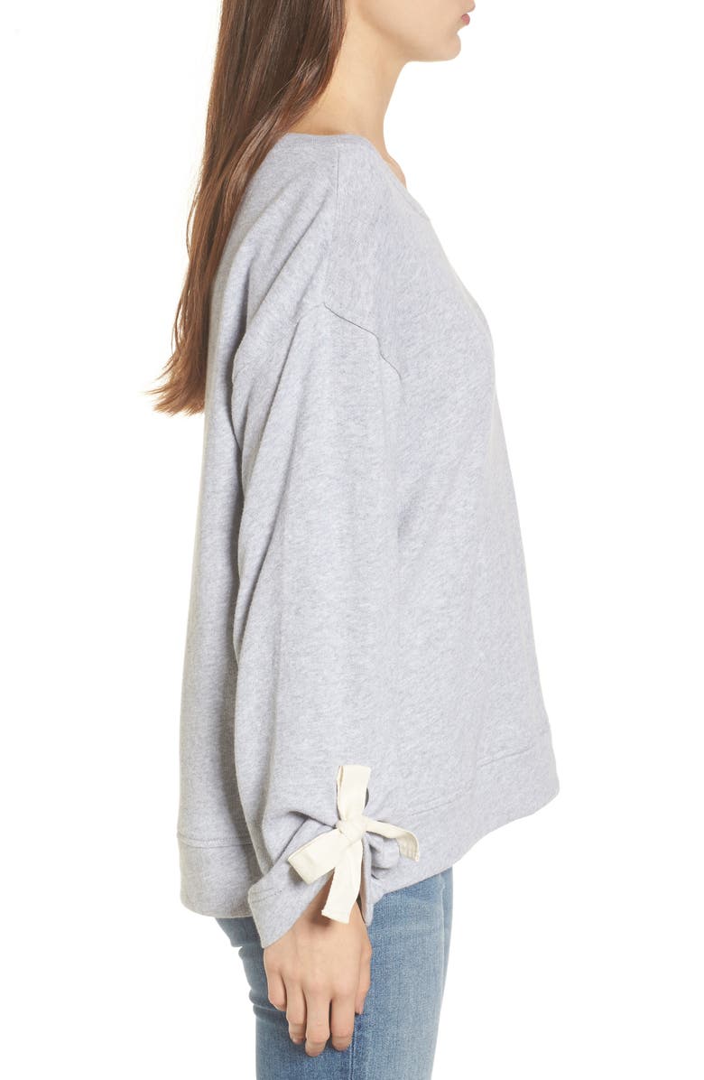 Splendid Tie Sleeve Sweater, Alternate, color,