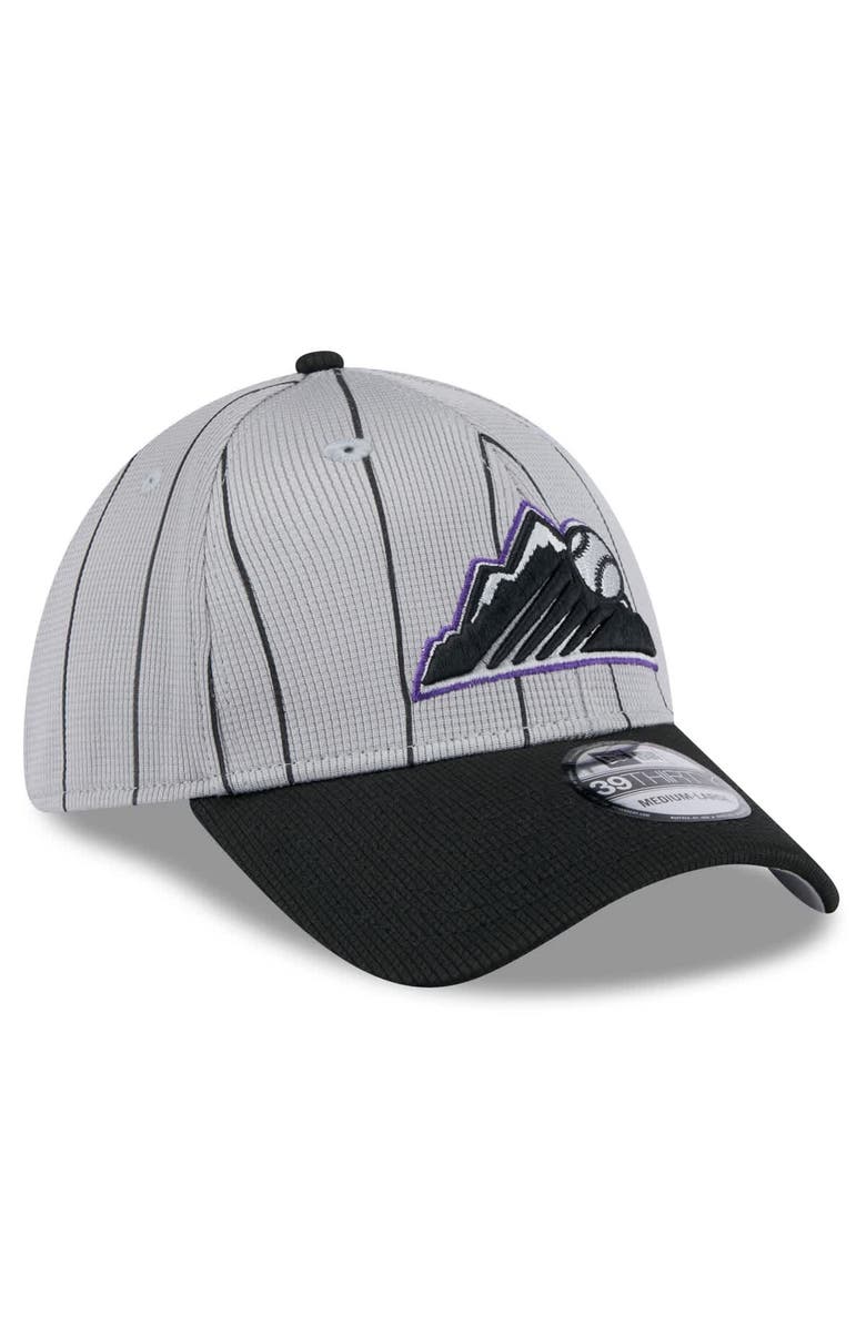 New Era Men's New Era  Gray/Black Colorado Rockies 2025 Batting Practice 39THIRTY Flex Hat, Alternate, color, 
