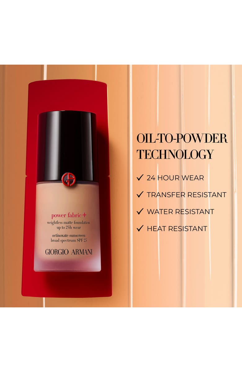 ARMANI beauty Power Fabric+ Foundation SPF 25, Alternate, color, 10