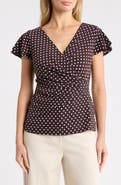 Vince Camuto Dot Wrap Top