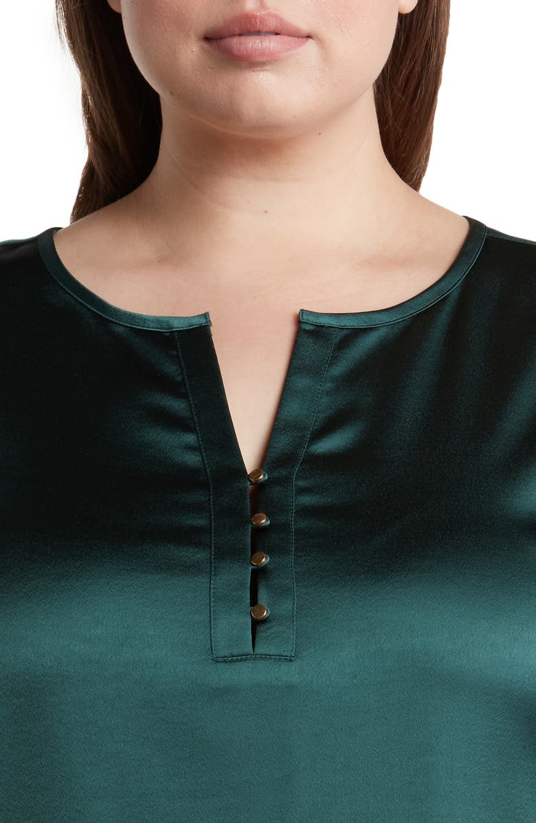 Wit & Wisdom Satin Balloon Sleeve Blouse, Alternate, color, 