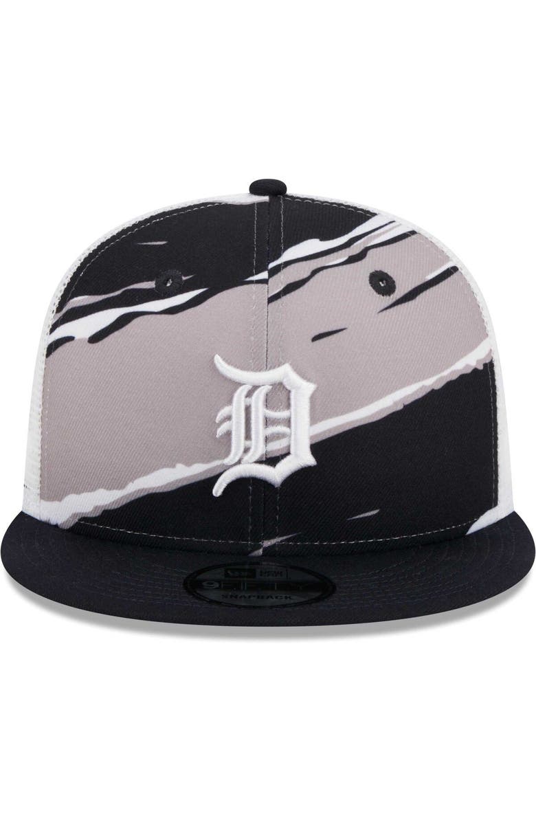 New Era Men's New Era Navy Detroit Tigers Tear Trucker 9FIFTY Snapback Hat, Alternate, color, 