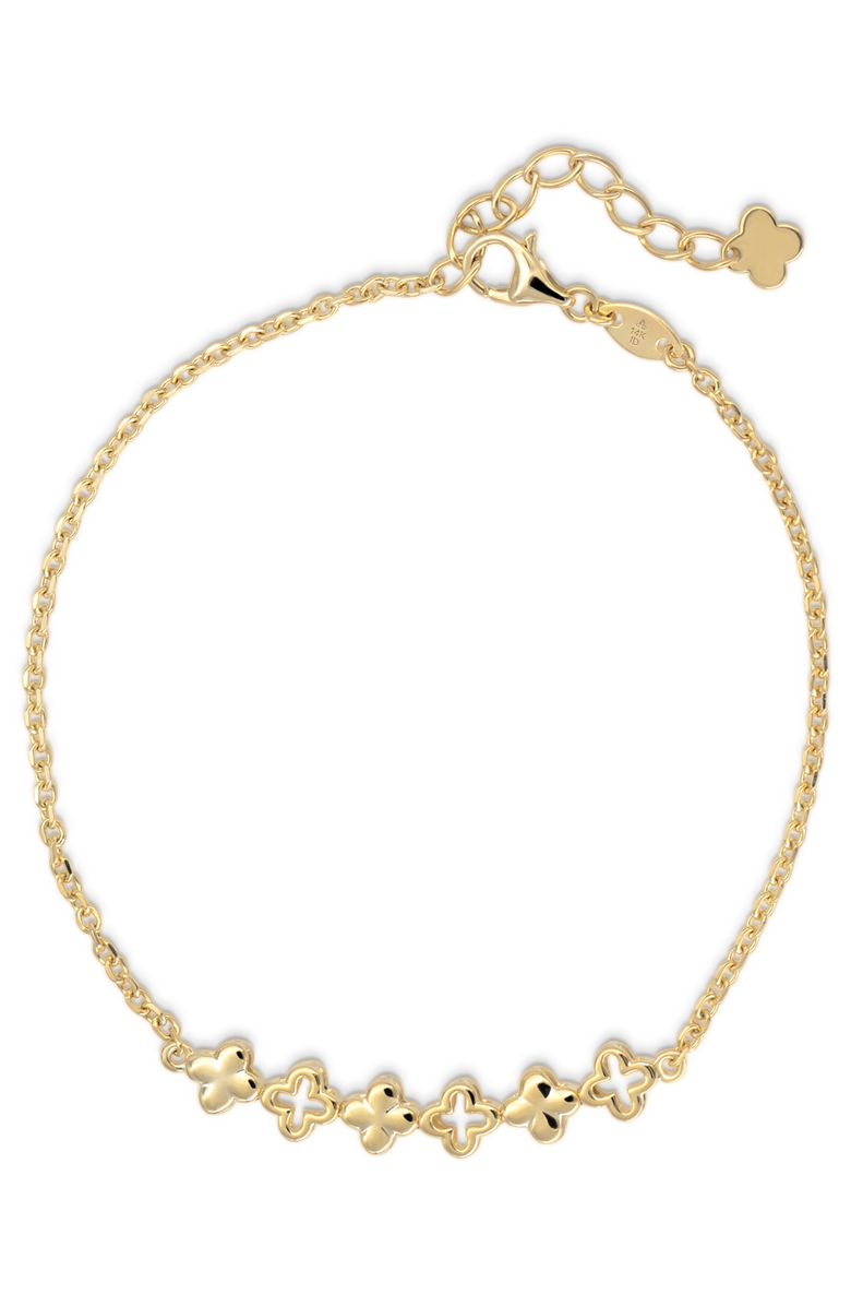 DEVATA Clover Chain Bracelet in 14K Gold, 31mm, Alternate, color, Yellow Gold