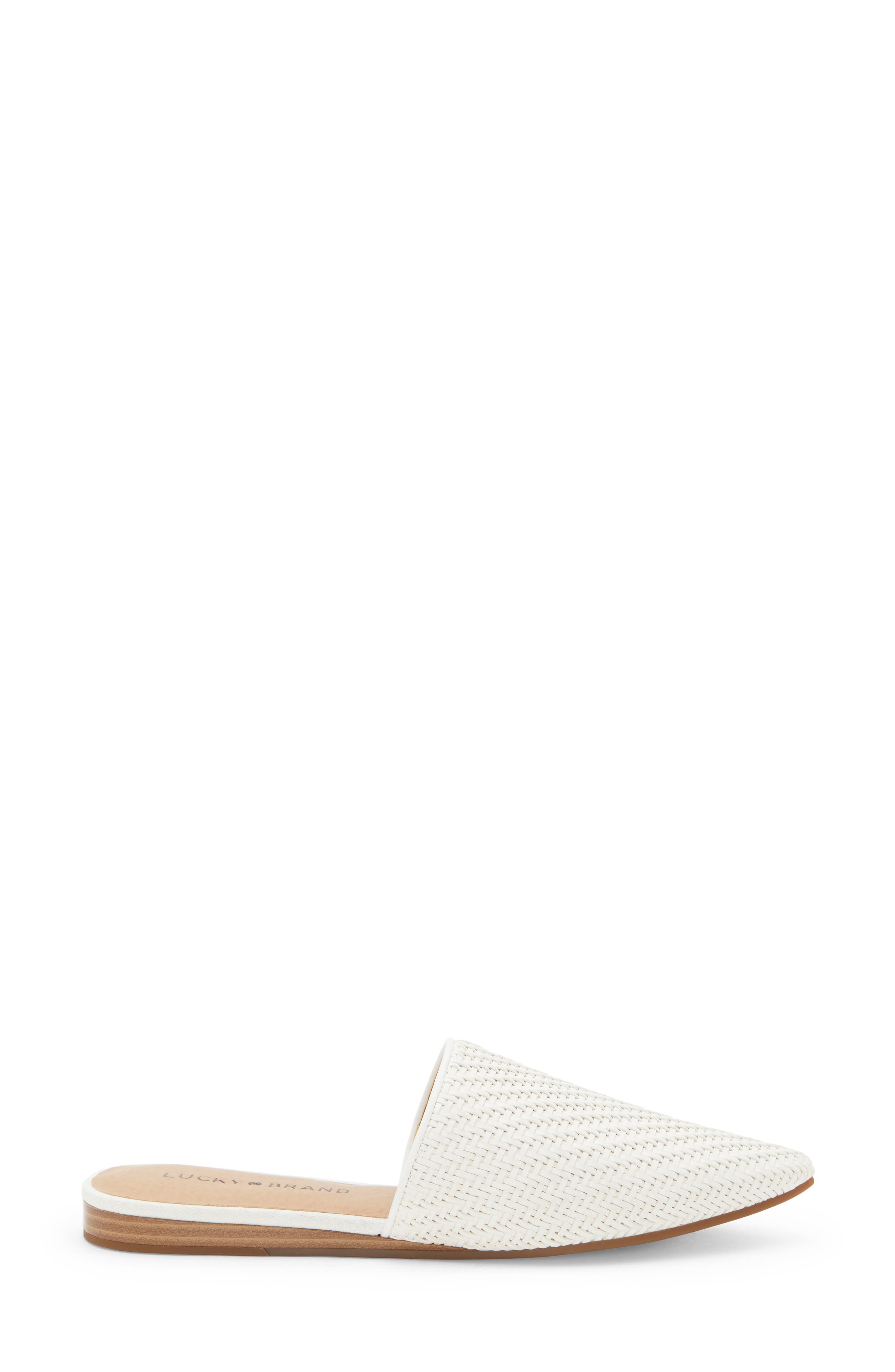 Bradell Pointy Toe Mule, Alternate, color, WHITE LEATHER