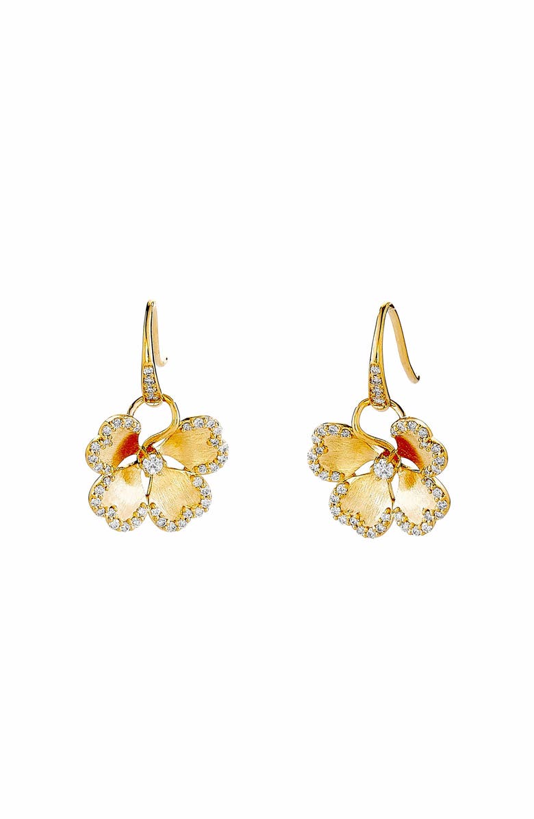 SYNA Cerez Fleur Earrings Petite, Main, color, Yellow Gold