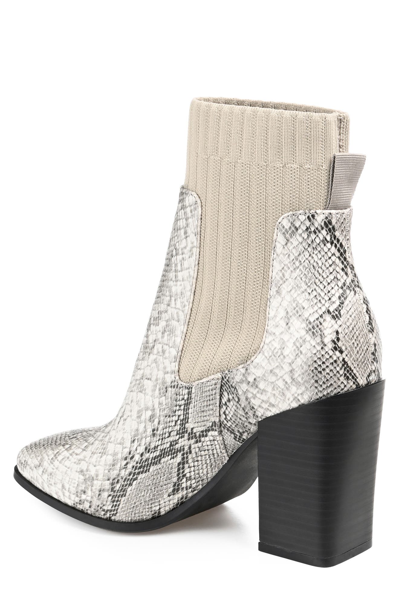 Journee Collection Adalia Block Heel Bootie, Alternate, color, Snake