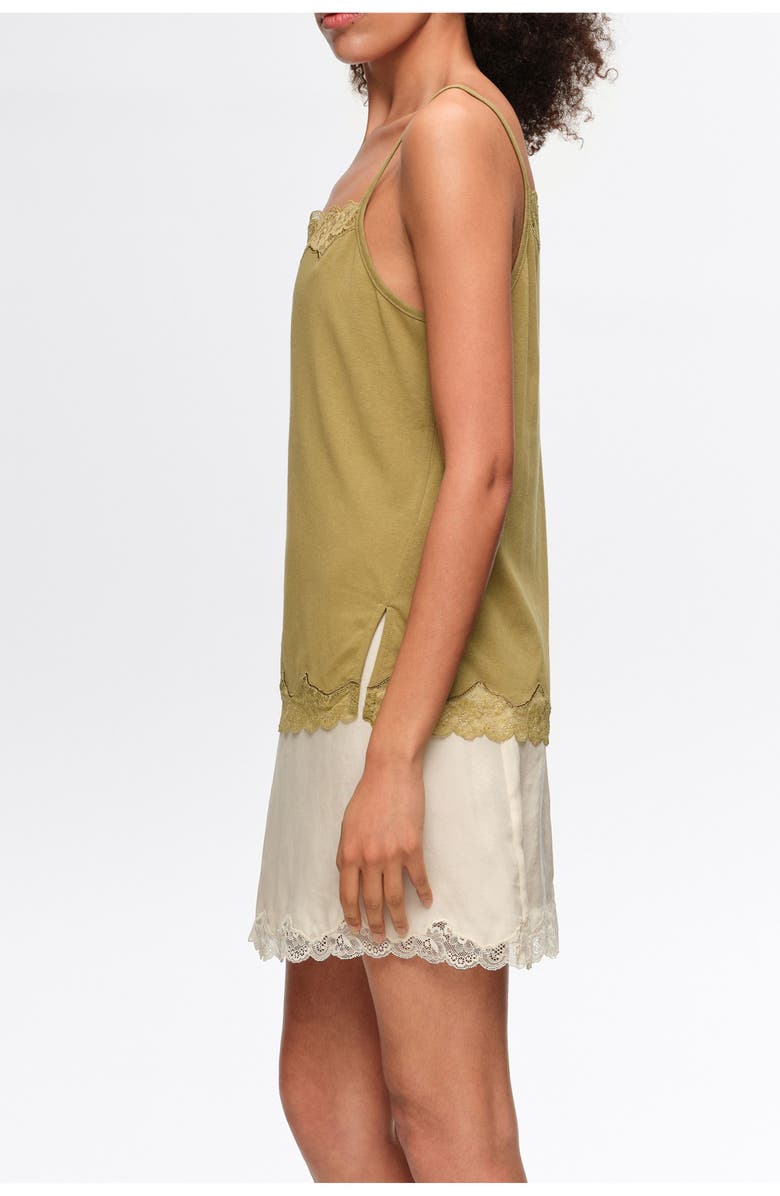 Bimba y Lola Lace Strappy Top, Alternate, color, Khaki