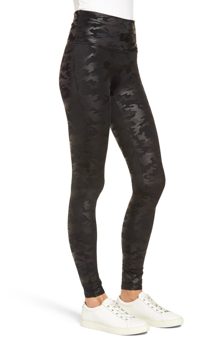 SPANX<sup>®</sup> Faux Leather Camo Leggings, Alternate, color,
