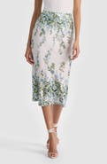 Alice + Olivia Maeve Floral Print Slip Skirt