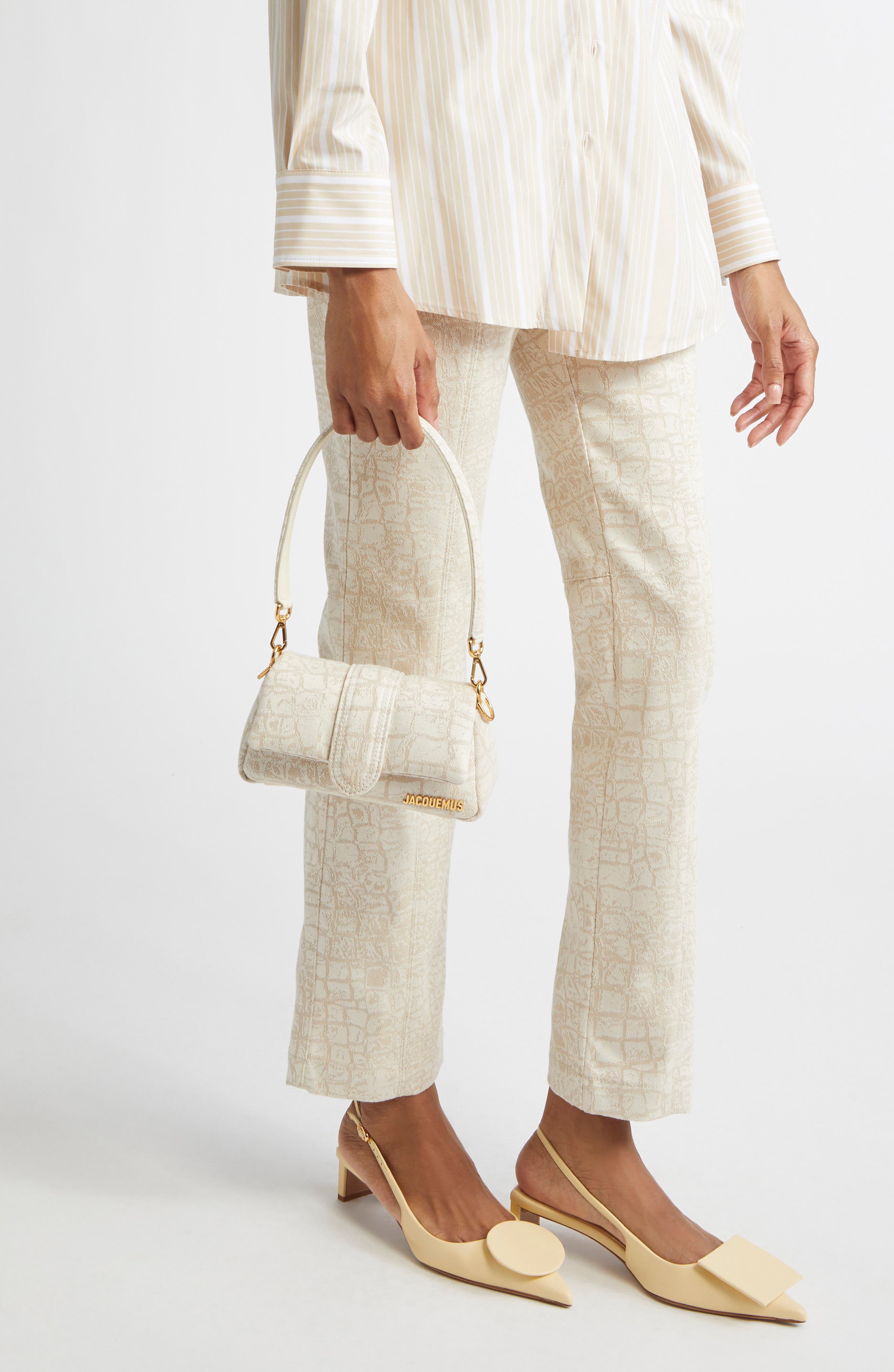 Jacquemus Le Petite Bambimou Cotton Canvas Shoulder Bag, Alternate, color, 