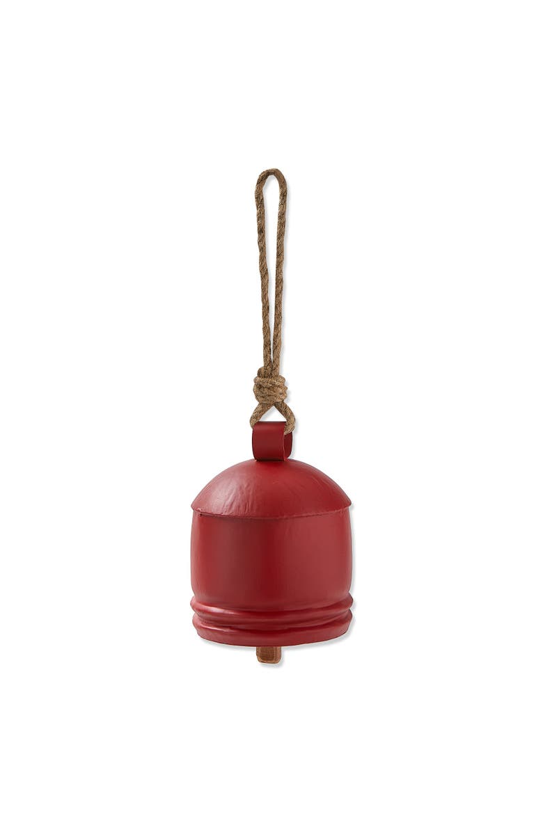 tag Classic Artisan Red Iron Bell Decorative Holiday Decor, Main, color, Red