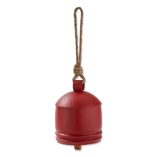 Tag Classic Artisan Red Iron Bell Decorative Holiday Decor In Red
