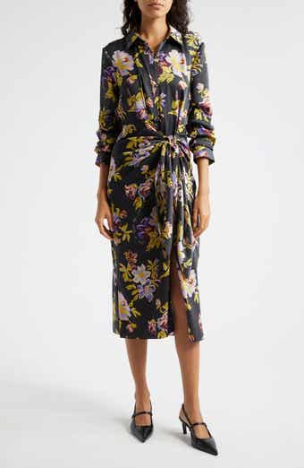 Cinq à Sept Brigitte Floral Midi Shirtdress