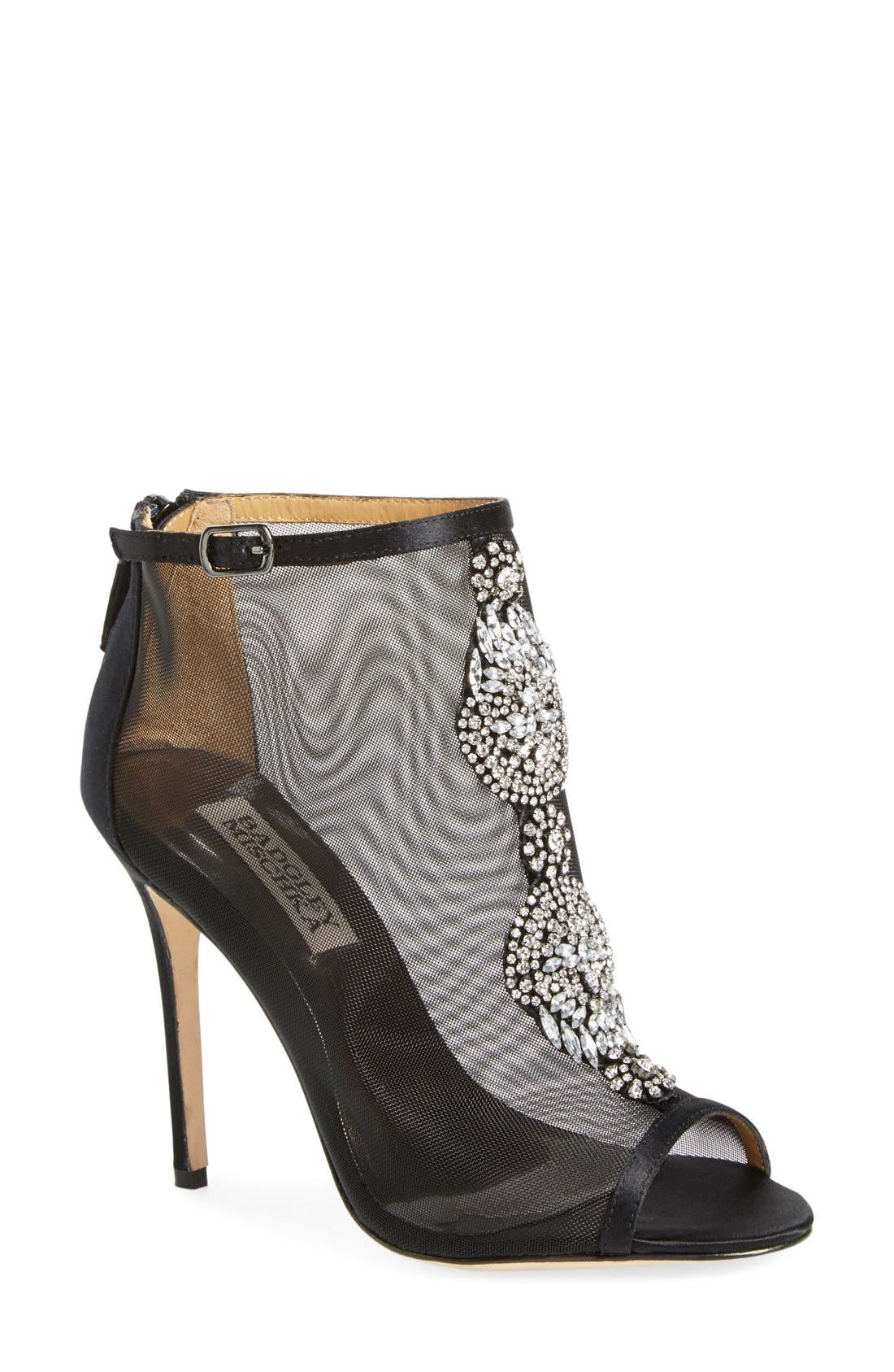 Badgley Mischka Collection Badgley Mischka 'Rana' Mesh Open Toe Bootie, Main, color, 