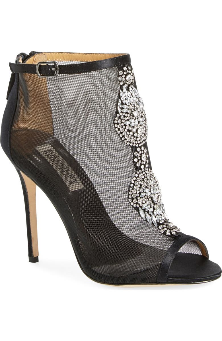 Badgley Mischka Collection Badgley Mischka 'Rana' Mesh Open Toe Bootie, Main, color,