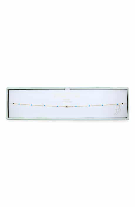 ARGENTO VIVO Turquoise Evil Eye Anklet